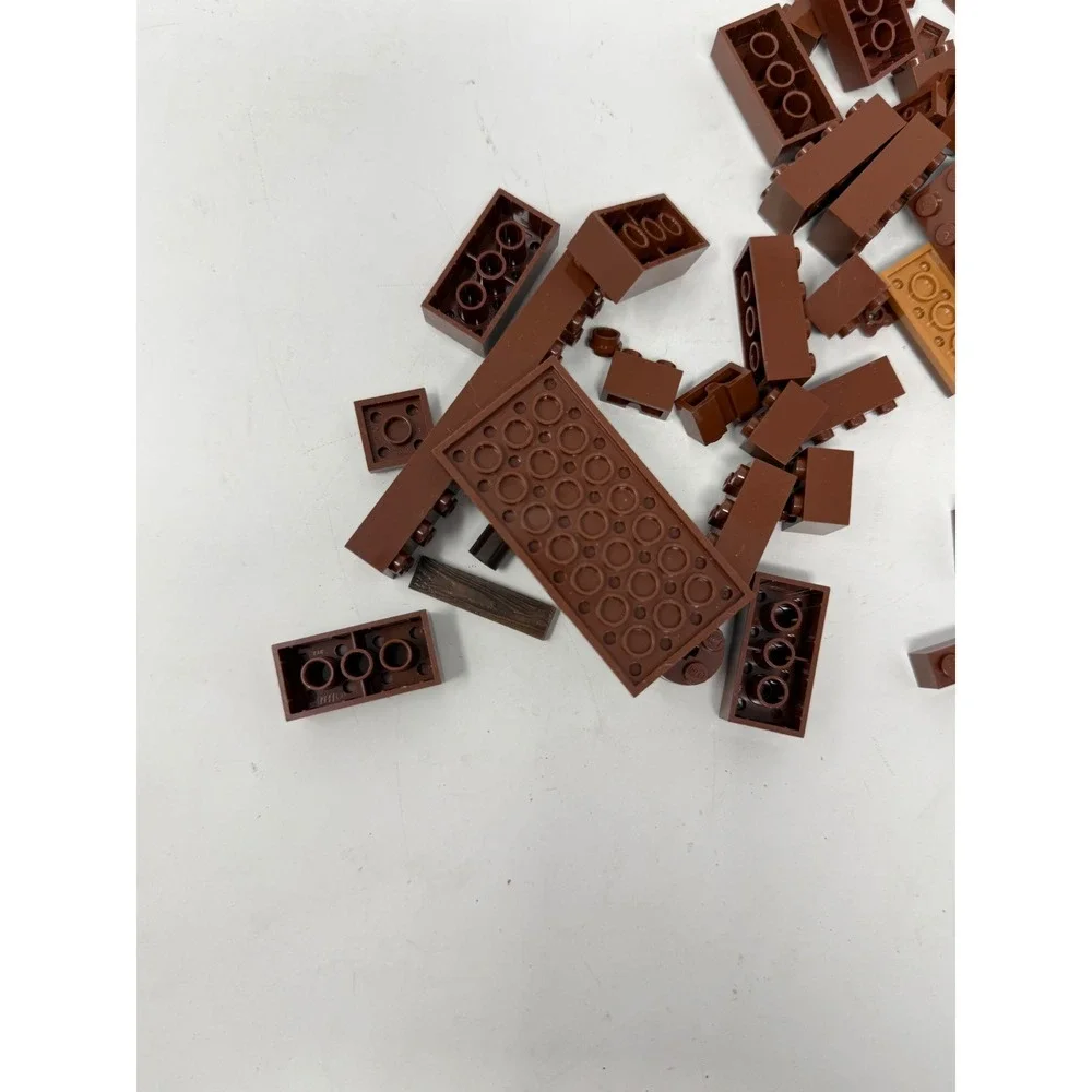LEGO Mixed Bricks and Plates Bulk Lot Brown 2.7oz Building Pieces Replacement